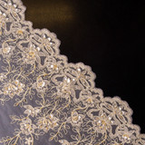 Premium Lace: Gold Lace w/Beads & Sequins - Per ¼ Metre