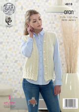 Jacket & Waistcoat in King Cole Fashion Aran (4818)