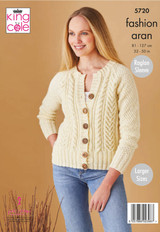 Sweater & Cardigan in King Cole Fashion Aran (5720)