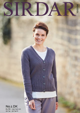 Ladies Cardigan in Sirdar No.1 DK (10006)