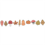 Washi Stickers (200pcs) - Fall