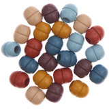 Wooden Macrame Beads (24pcs) - Earthy