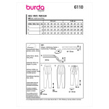 Tapered Trousers in Burda Misses' (6110)