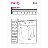 Straight Leg Trousers & Jeans in Burda Style (6103)