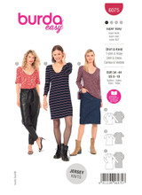 V-Neck Slim-fit Top & Dress in Burda Misses' (6075)