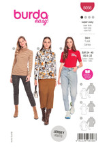 Turtleneck Tops in Burda Misses' (6056)