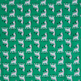 Peek-a-Boo Zebra: Green - 100% Cotton