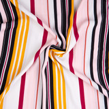 Candy Stripe Viscose Crepe - Per ½ Metre