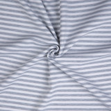 Grey Striped Polyviscose Jersey - Per ½ Metre