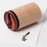 Wooden Base Stamp Set - Flower & Leaf (15pcs)