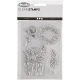 Clear Stamps (4pcs) - Spring