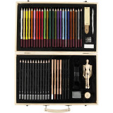 Sketch & Drawing Set - Wooden Case