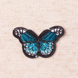 Iron-On Butterfly Motif - Small Black Multi