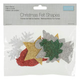 Felt Motifs (10pk) - Christmas Glitter