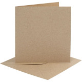 6" x 6" Blank Cards & Envelopes (4pcs) - Natural