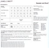 Sweater & Scarf in James C. Brett Rustic Aran (JB103)