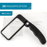 WITHit Hinge Lighted Rectangular Magnifier - Black