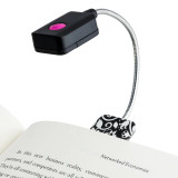 LED Reading Light by French Bull - Black and White Floral Vine Pattern