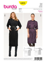 Batwing Sleeve Dresses in Burda Misses' (6451)