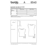 T-Shirt & T-Shirt Dress in Burda Misses' (6540)
