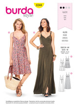 Sweatheart Neck Wrap Dresses in Burda Misses' (6344)