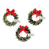 Craft Embellishments (3pcs) - Xmas Wreaths