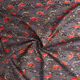 Koi Fish on Black - 100% Cotton