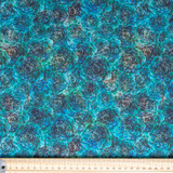 Blossom: Succulents Teal/Blue - 100% Cotton