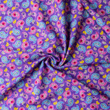 Spring Sensation: Paisley on Purple - 100% Cotton