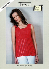 Ladies Top in Tivoli Linen/Cotton Aran (3644)