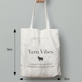 Cotton Canvas Tote Bag - Yarn Vibes