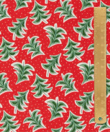 Merry & Bright: Dancing Trees Red - 100% Cotton