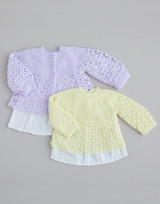 Crochet Top & Matinee Jacket in Sirdar Snuggly 4ply (5483) - CROCHET - PDF