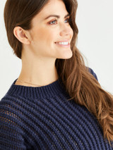 Airtex Rib Sweater in Cashmere Merino Silk DK (10557)