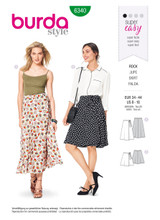 Flared Wrap Skirts in Burda Misses' (6340)