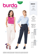 High-Waisted Paperpag Trousers in Burda Misses' (6332)