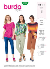 Raglan Sleeve Tops in Burda Misses' (6329)