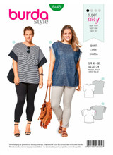 Simple Curved-Hem Tops in Burda Style (6445)