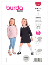 Dress & Top w/Peter Pan Collar in Burda Kids (9262)