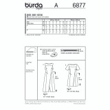 High-Neck Dresses w/Asymmetric Slit in Burda Style (6877)