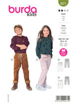 Slip-on Trousers w/Patch Pockets in Burda Kids (9271)