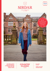 Women's Longline Textured Bobble Detail Cardigan in Sirdar Country Classic Worsted (10167) - PDF