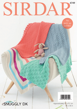 Baby Blanket or Afghans in Sirdar Snuggly DK (4749) - PDF