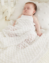 Pretty Picot Lacy Blanket in Sirdar Snuggly 2 Ply (5524) - PDF