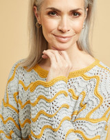 Fan & Feather Stitch Top in Sirdar No 1 DK (10671) - PDF