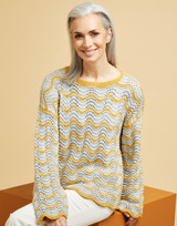 Fan & Feather Stitch Top in Sirdar No 1 DK (10671) - PDF