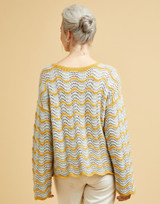 Fan & Feather Stitch Top in Sirdar No 1 DK (10671) - PDF