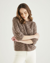 Short Sleeved Sweater in Hayfield Bonus Aran (10604) - PDF