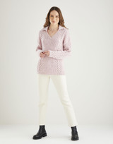 V Neck Collared Sweater in Hayfield Bonus Aran (10612) - PDF