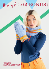 Snow Board Snood & Mittens in Hayfield Bonus Super Chunky (10623) - PDF
